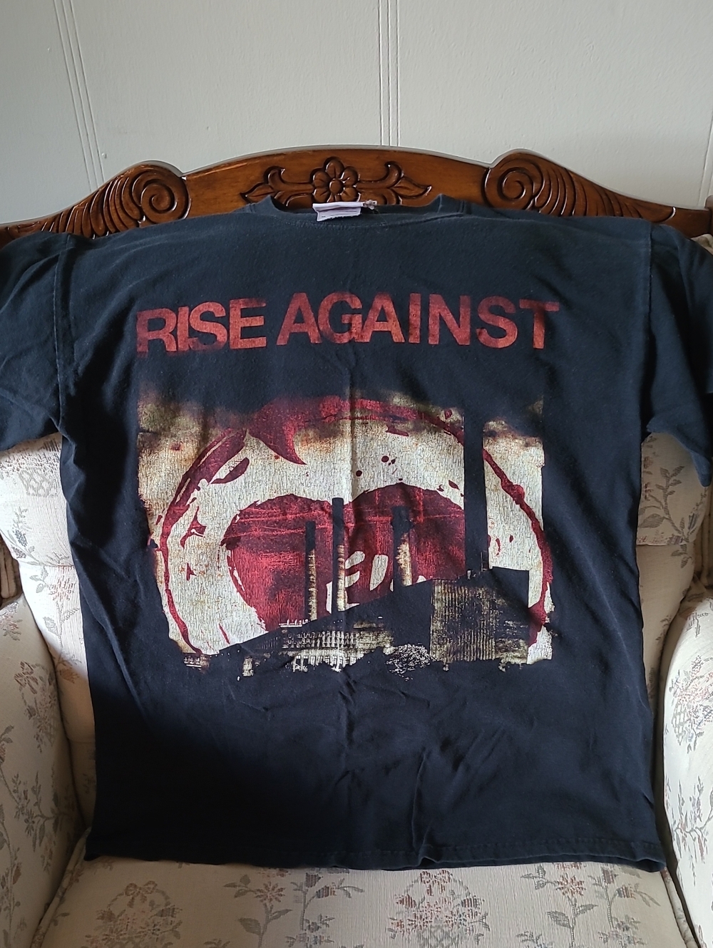 Men's Rise Against Black Graphic Band T-Shirt